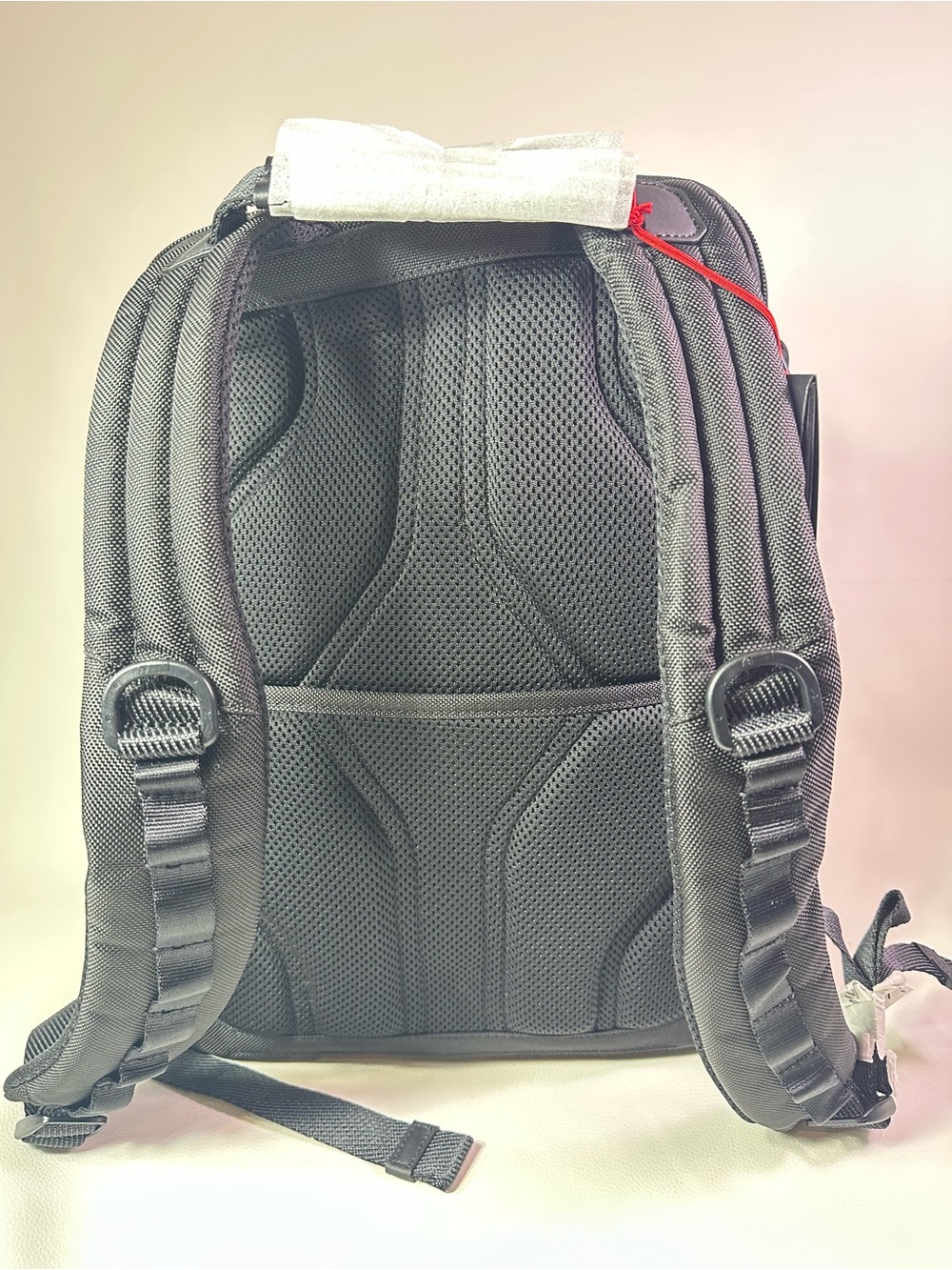 New Men’s TUMI Alpha Bravo Navigation Backpack Rucksack Black Brwn Nylon Leather - Picture 6 of 10